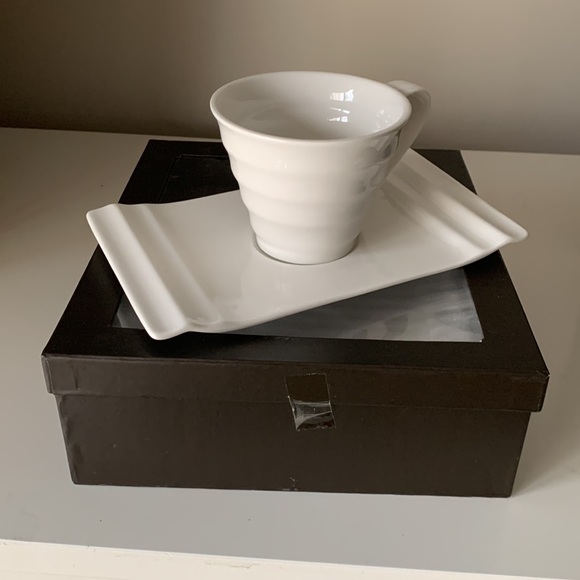 NWT - Max Cocos white cup and saucer duo - Picture 2 of 3